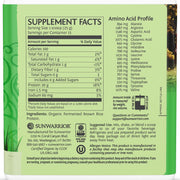 ack of Sunwarrior brown rice protein powder showing ingredient list.
