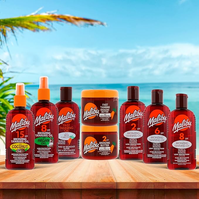 Malibu SPF 4 Bronzing Tanning Oil Spray bottle with Monoi Oil, 200ml variants