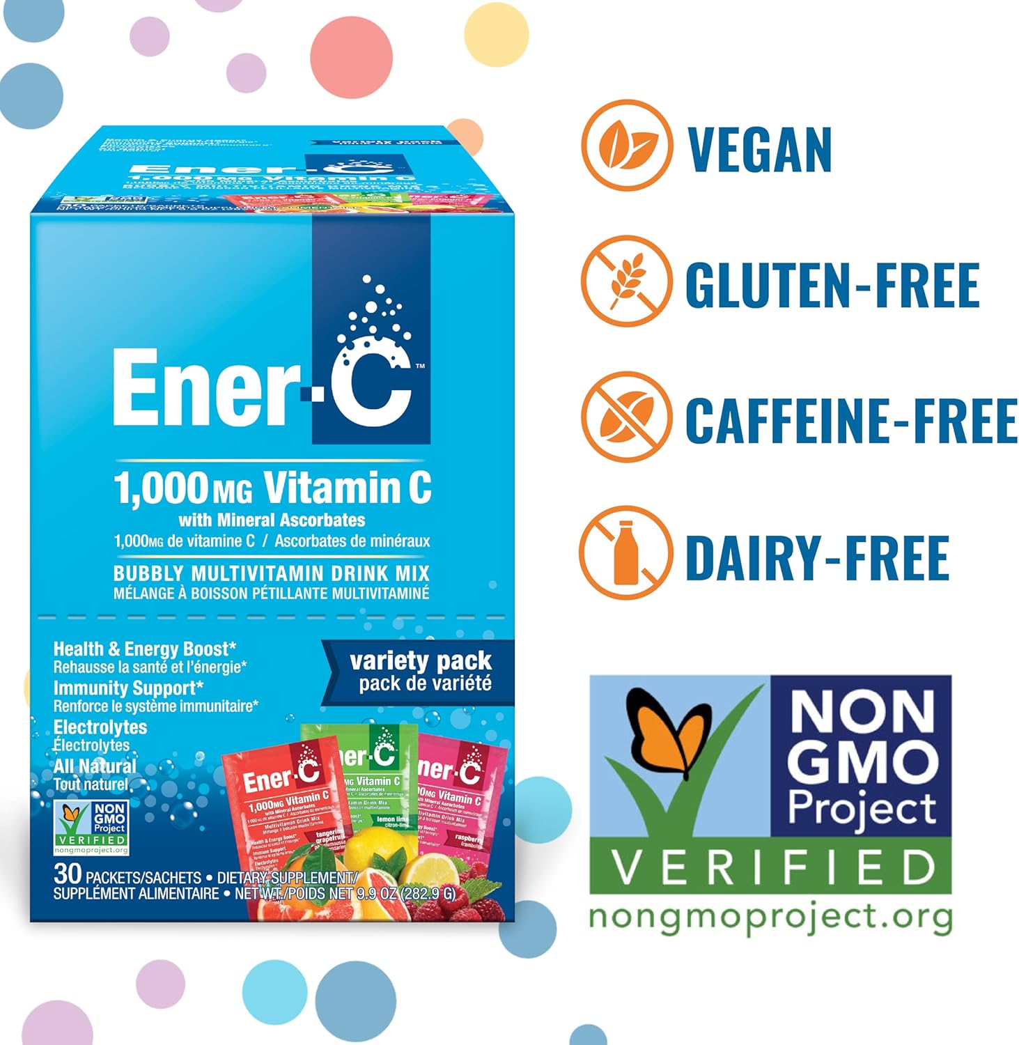 Ener-C Variety Pack Vitamin Powder Mix box