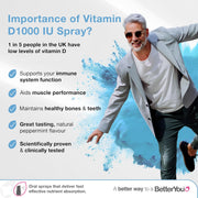 BetterYou Vitamin D3 1000 IU Oral Spray, Peppermint - 15ml