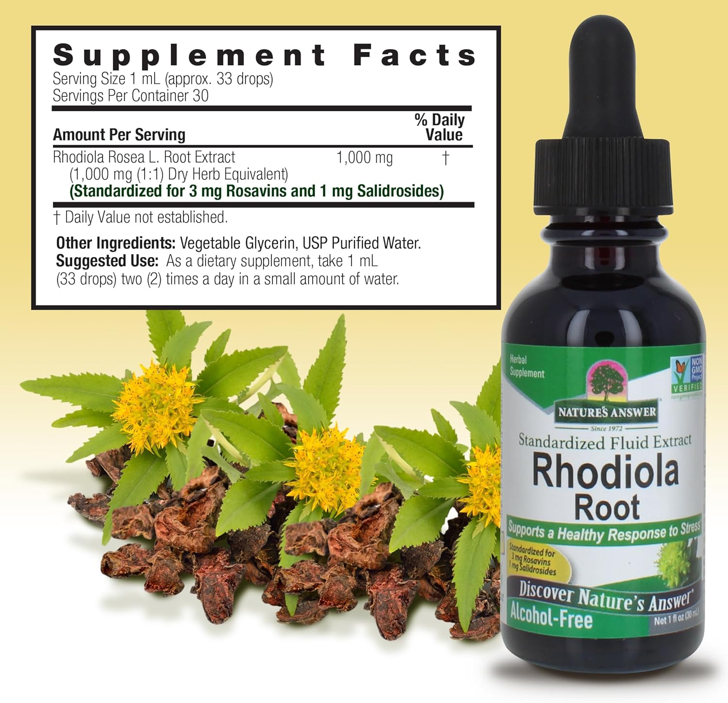 Nature’s Answer Rhodiola Root — Standardized Herbal Extract 30 ml