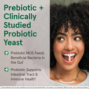 Lifestyle Image: Jarrow Formulas Saccharomyces Boulardii MOS probiotic capsules daily use lifestyle