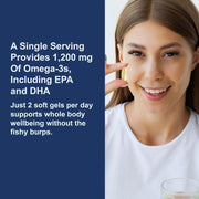 How to Use: Carlson Omega 3 softgel capsules daily use fish oil supplement 130 count