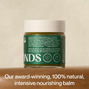 Supplement facts & ingredients image: Balmonds Skin Salvation Moisturising Balm ingredients beeswax olive oil hemp seed oil