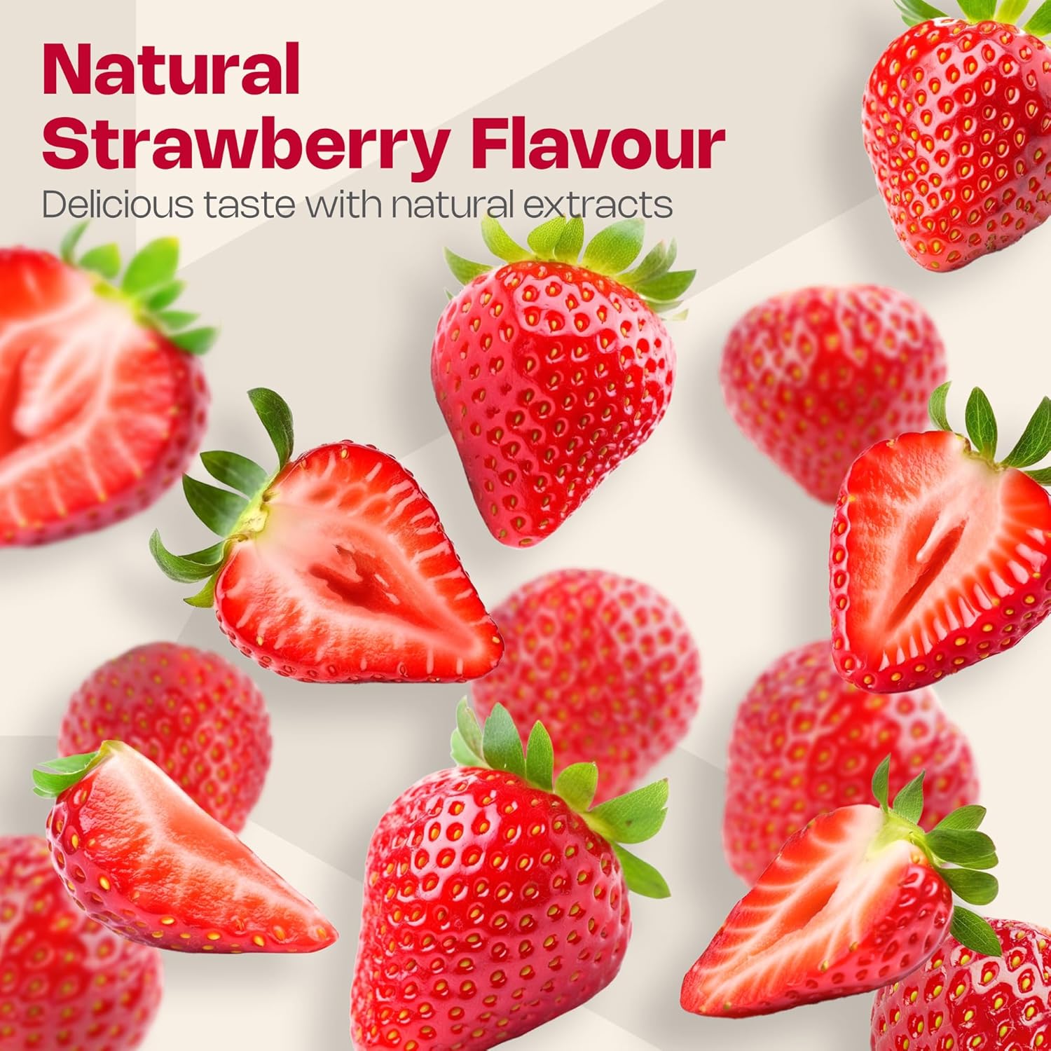 Nutriburst Hair Skin & Nails Gummies - Biotin, Zinc, Vitamin E - Strawberry