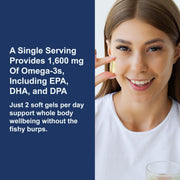 How to Use: Carlson Omega 3 softgel capsules daily use lemon fish oil supplement 120 count