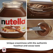 Nutella hazelnut chocolate spread serving example on toast breakfast use 1kg jar
