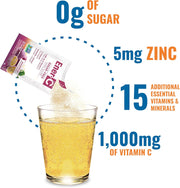 How to Use: Ener-C Sugar Free Passion Fruit sachet mixing instructions 30 sachets on white background