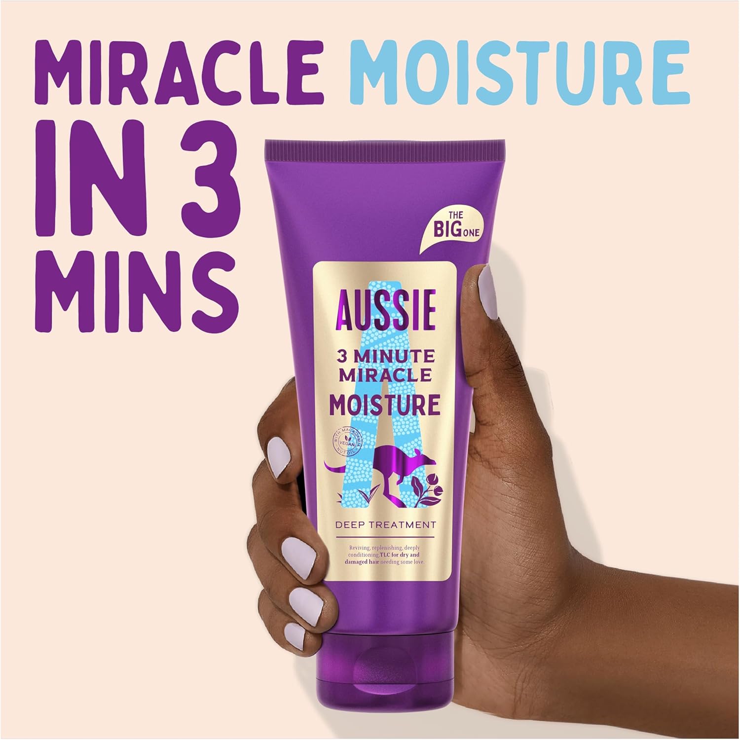 Aussie 3 Minute Miracle Moisture Deep Treatment | For Dry & Damaged Hair | 350 mL