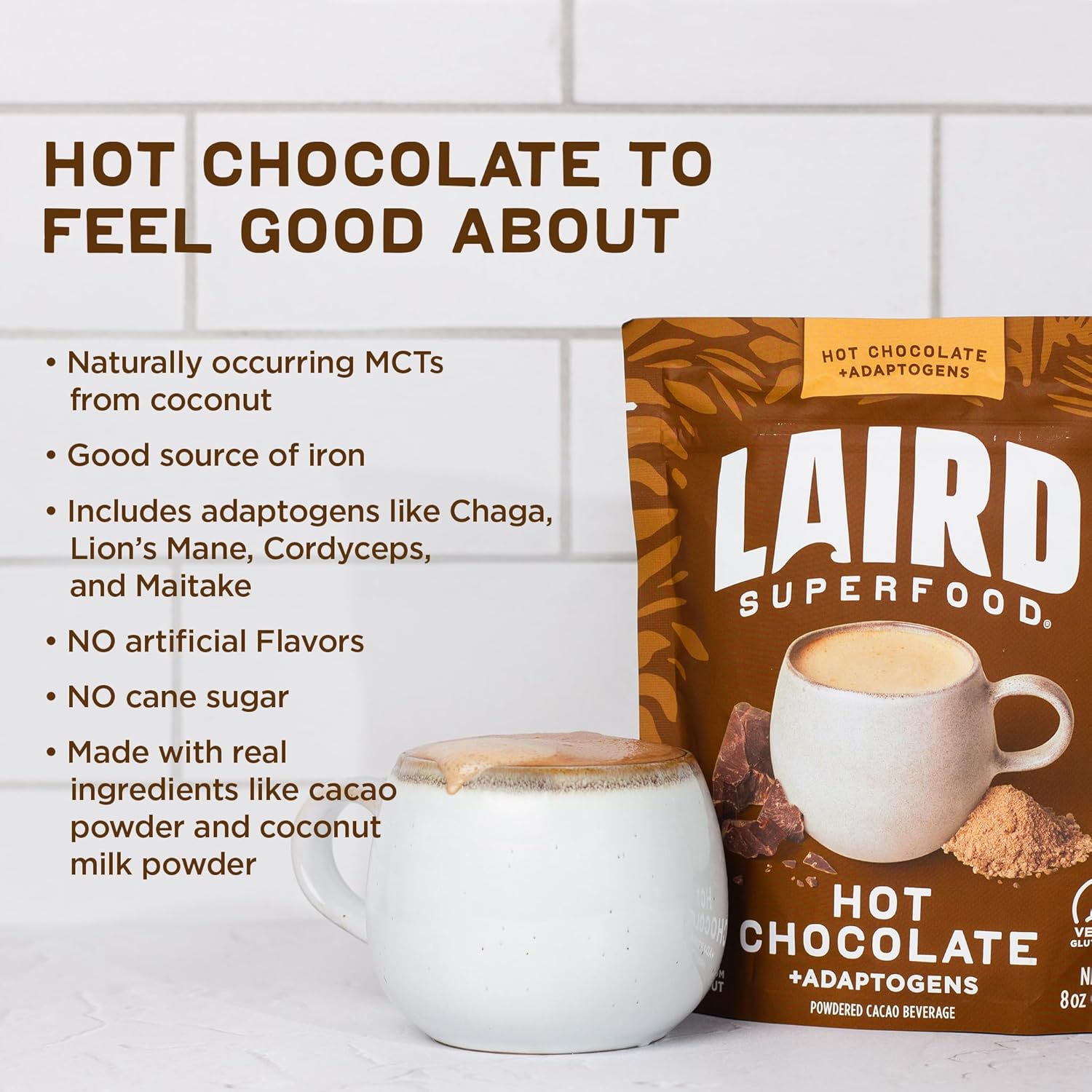 Laird Superfood Hot Chocolate with Mushrooms – 227g