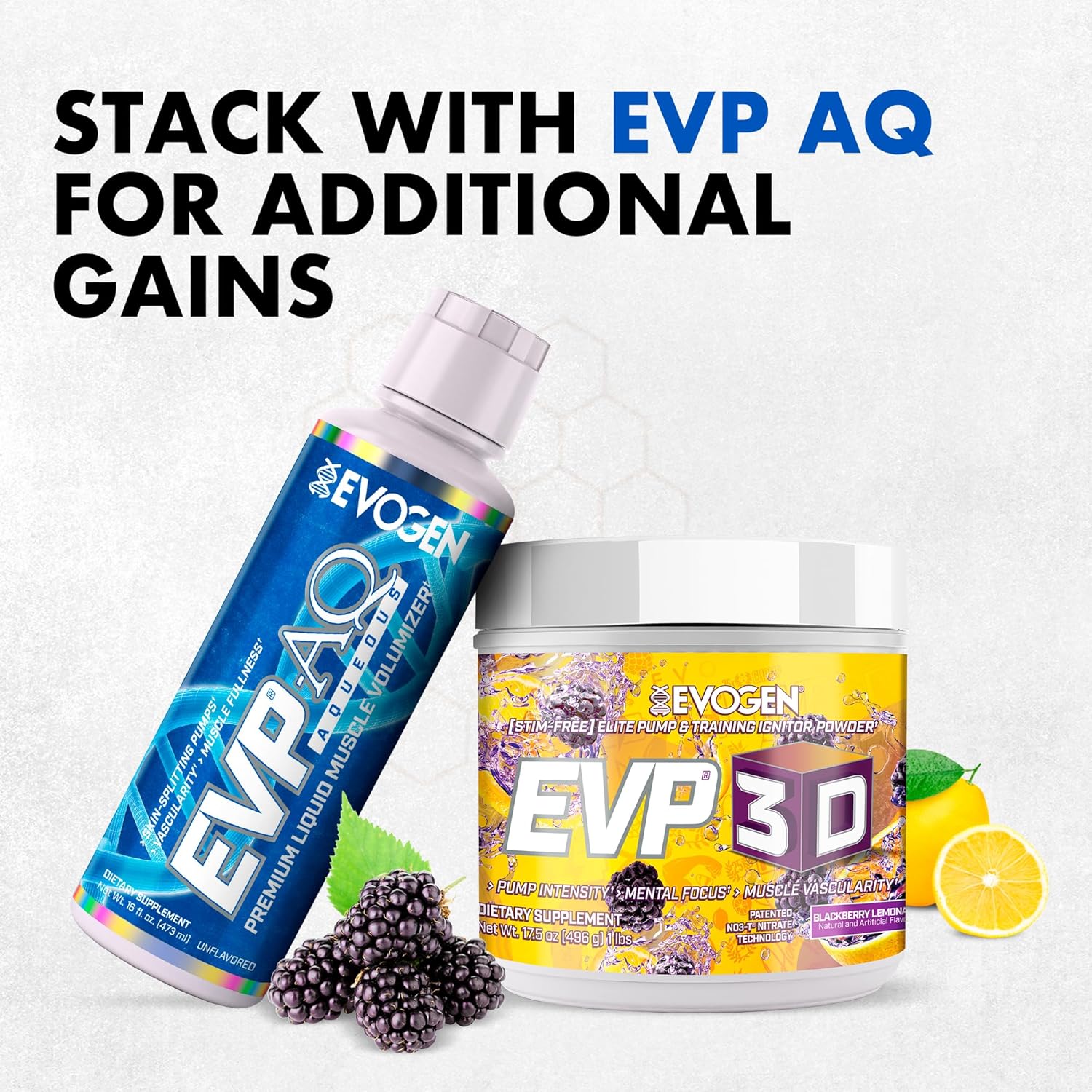 Evogen EVP-3D BlackBerry Lemonade 496g & EVP AQ.