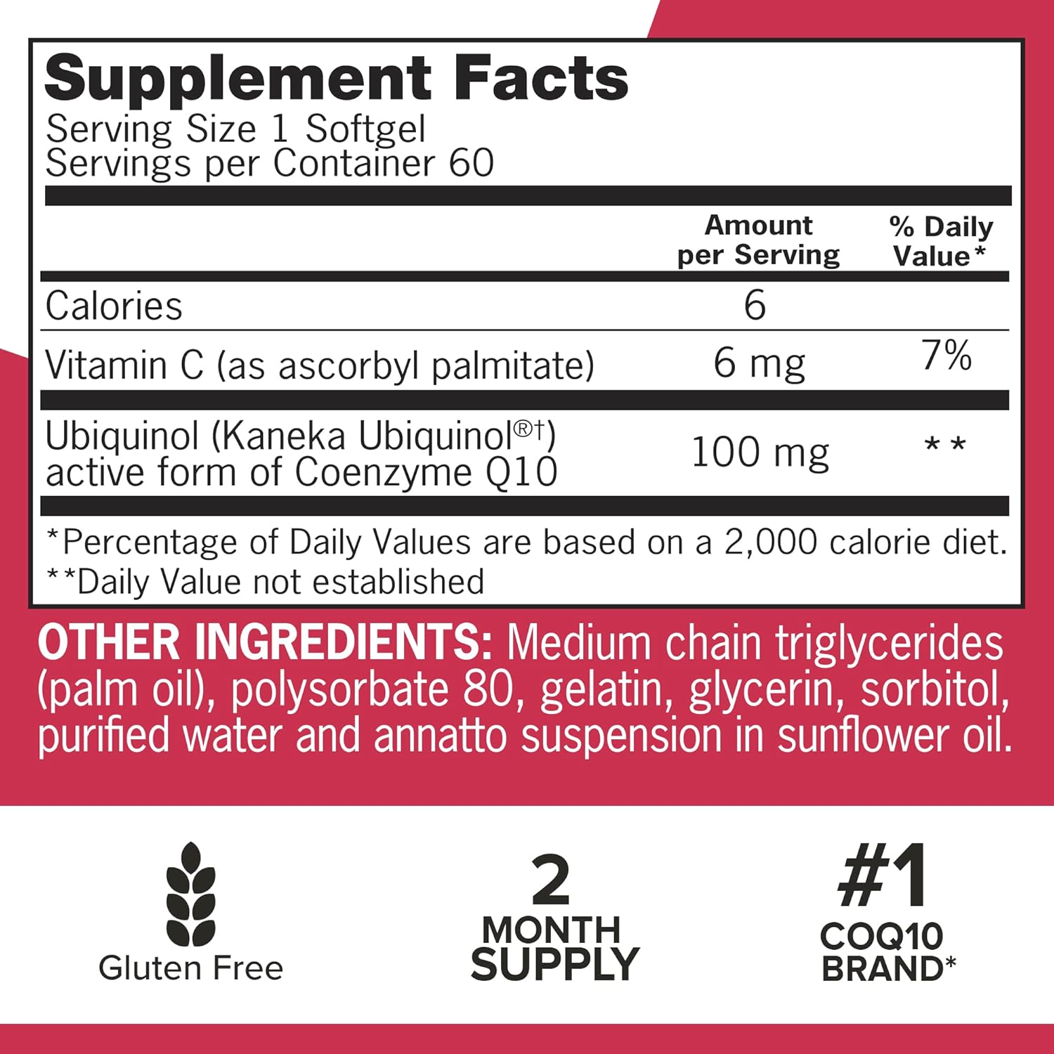Qunol Mega Ubiquinol CoQ10 100mg Softgels