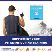 Allnutrition Isotonic Ice Tea Peach 700g powder mixing instructions 31.5g serving