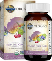 Garden of Life Organics Once Daily Women's Multivitamin bottle & box 30 tablets
