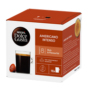 Front: NESCAFÉ Dolce Gusto Americano Intenso Coffee Pods 48-serving box.