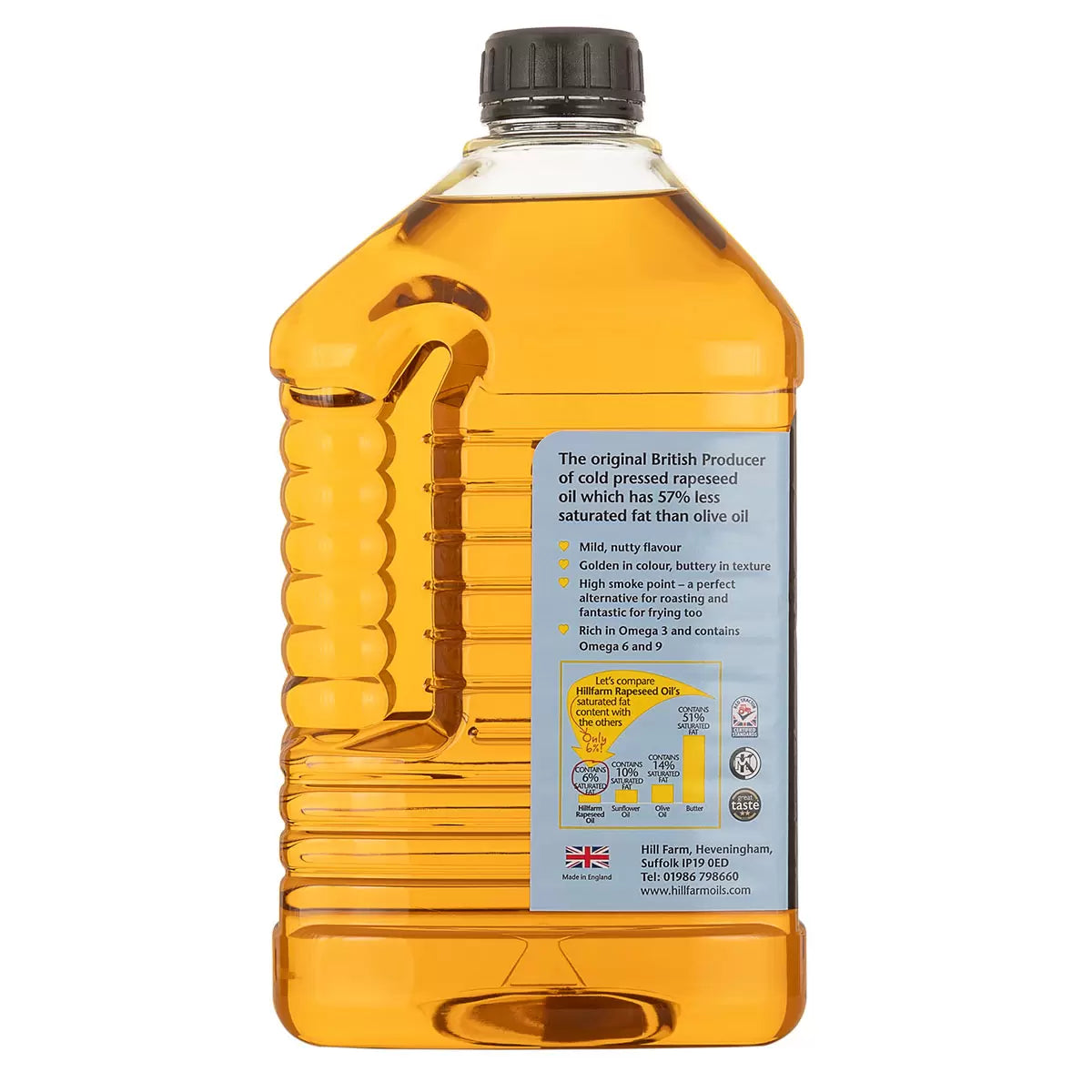 Hillfarm Extra Virgin Cold Pressed Rapeseed Oil - 2L