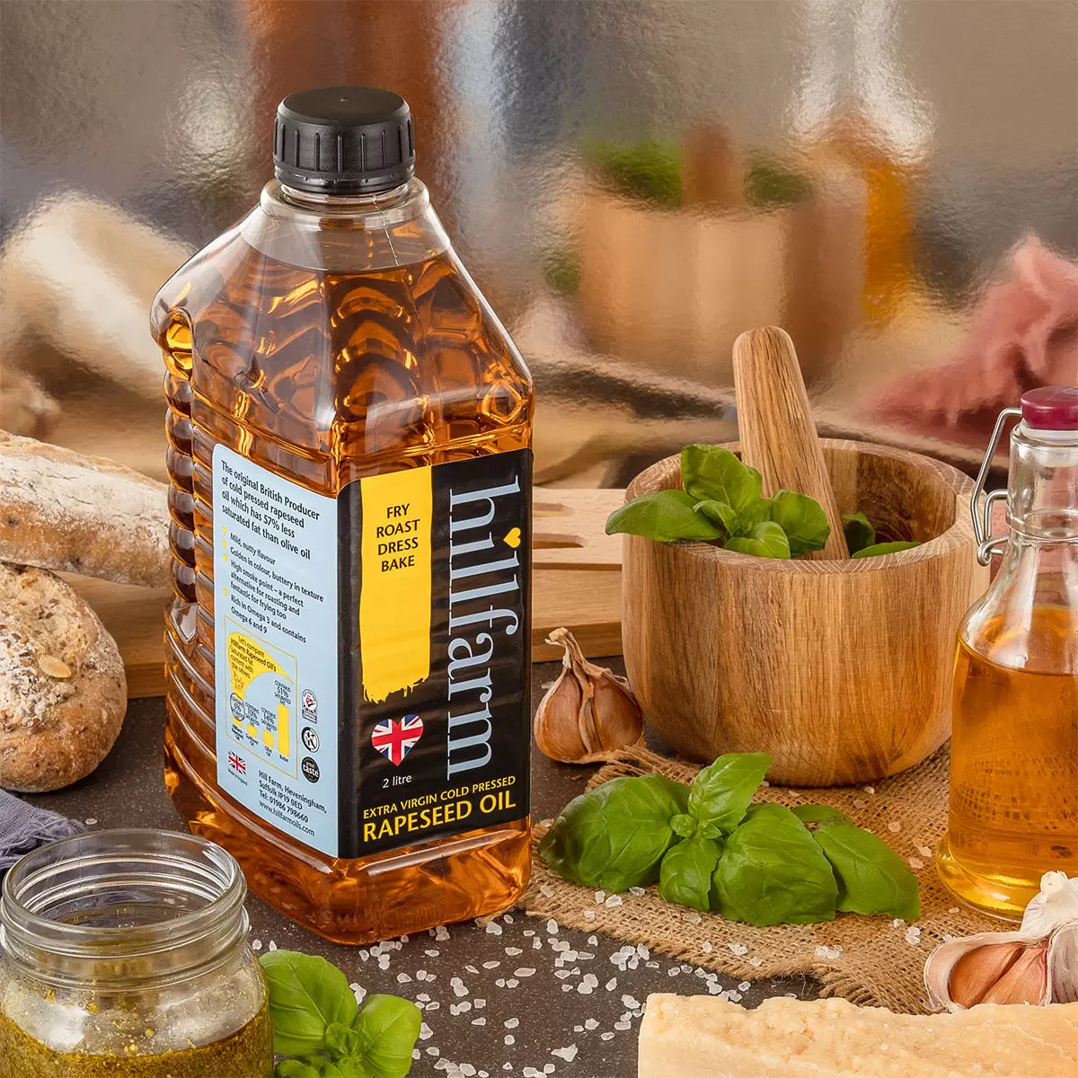 Cold Rapeseed Oil Hillfarm Extra Virgin Cold Pressed Rapeseed Oil 2L – Organic Bargains