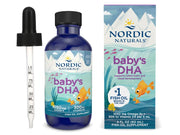 Nordic Naturals Baby's DHA with Vitamin D3 Unflavored Liquid 60ml bottle & box.
