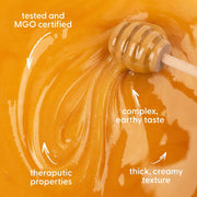 Supplement facts & ingredients image: Pure Gold Manuka honey ingredients label jar 250g