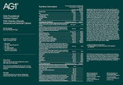 AG1 Greens Powder Supplement stick packs pineapple vanilla 5 x 13g supplement facts and ingredients panel