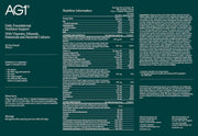 AG1 Greens Powder Starter Kit 360g supplement facts and ingredients information