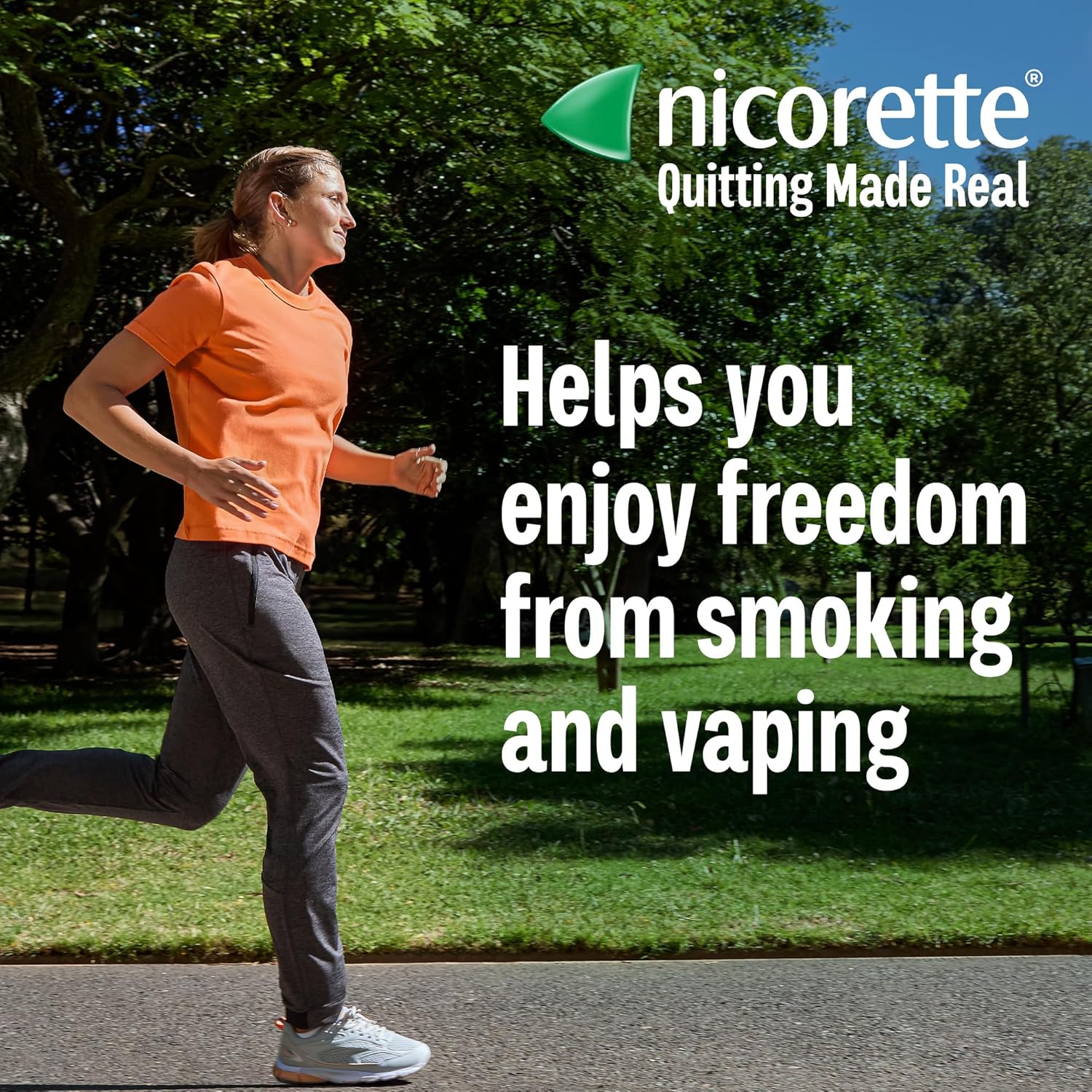 Lifestyle/use image: Nicorette Icy White gum discreet daily use 