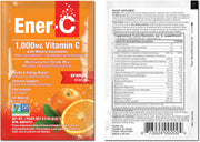 Ener-C Orange multivitamin drink mix front label 30 sachets with barcode