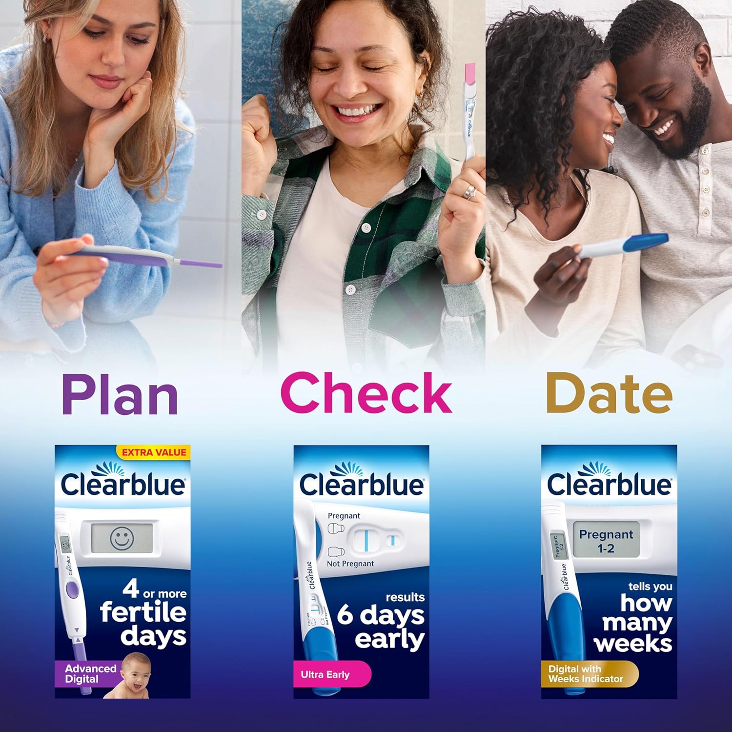 Clearblue Ultra Early Advanced Pregnancy Test Kit - 5 Tests variants