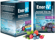 Ener-IV electrolyte drink mix powder mixed berry sachets pack 12 sachets on white background