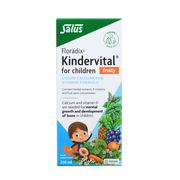 Floradix Kindervital Fruity Children's Liquid Vitamins box, 250ml.