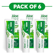 Aloe Dent Triple Action Aloe Vera Gel Toothpaste 100ml Pack of 6