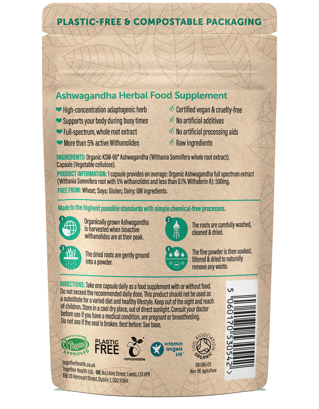 Together Health Organic Ashwagandha KSM-66® - 500 mg, 30 Capsules ...
