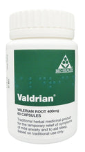 Load image into Gallery viewer, BIO-HEALTH Organic Valdrian Valerian Root 400mg 60caps
