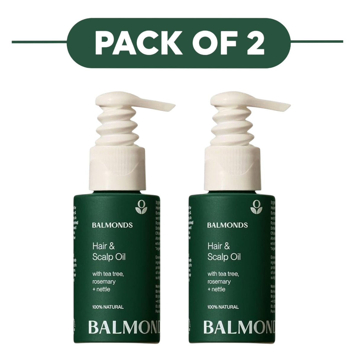 Balmonds Hair & Scalp Oil Tea Tree Blend 50ml Pack of 2