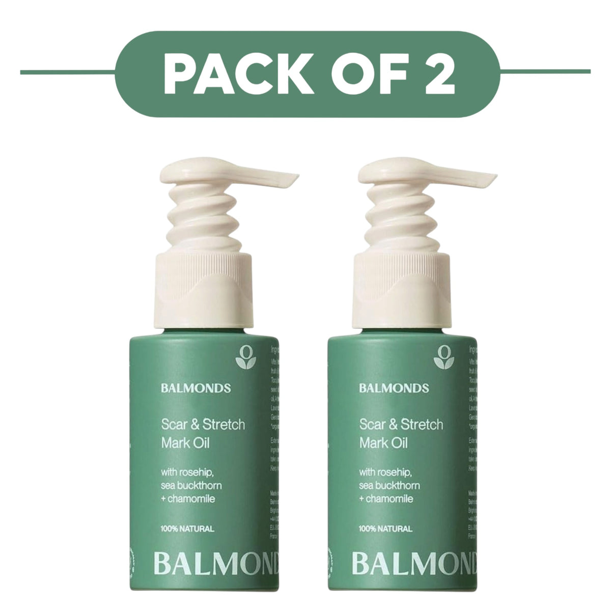 Balmonds Stretch Mark Oil Rosehip Borage Sea Buckthorn 50ml Pack of 2