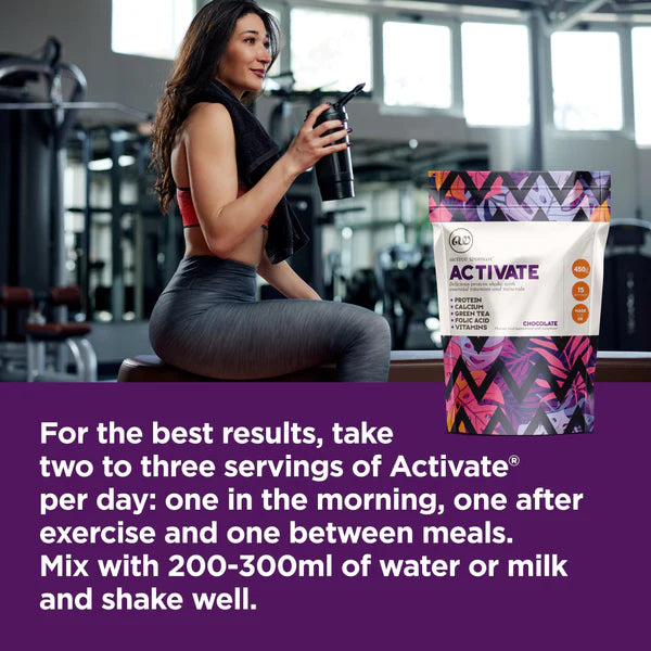 How to Use: Active Woman Activate protein powder chocolate flavour pack 450g