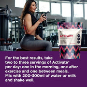 How to Use: Active Woman Activate protein powder strawberry flavour pack 450g