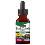 Bottle of Black Cohosh Extract with dropper on a white background
