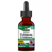 Nature’s Answer Echinacea & Goldenseal Liquid Extract Alcohol-Free 30ml bottle front viewon a white background