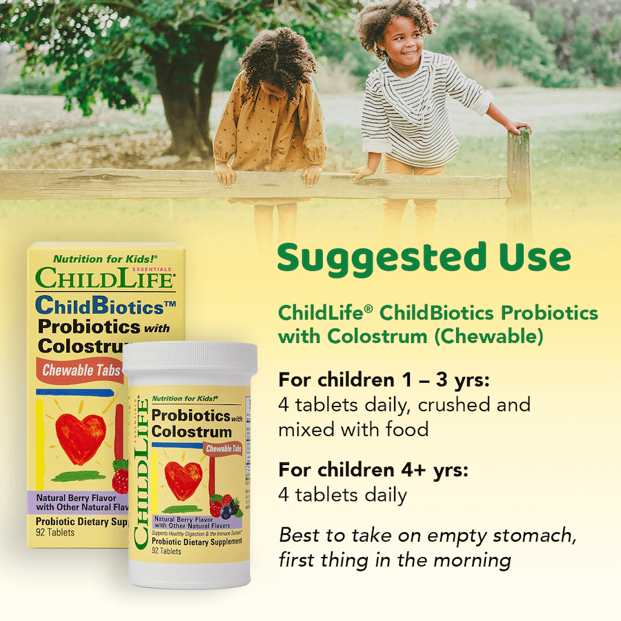 ChildLife Essentials ChildBiotics™ Probiotics with Colostrum – 92 Tablets