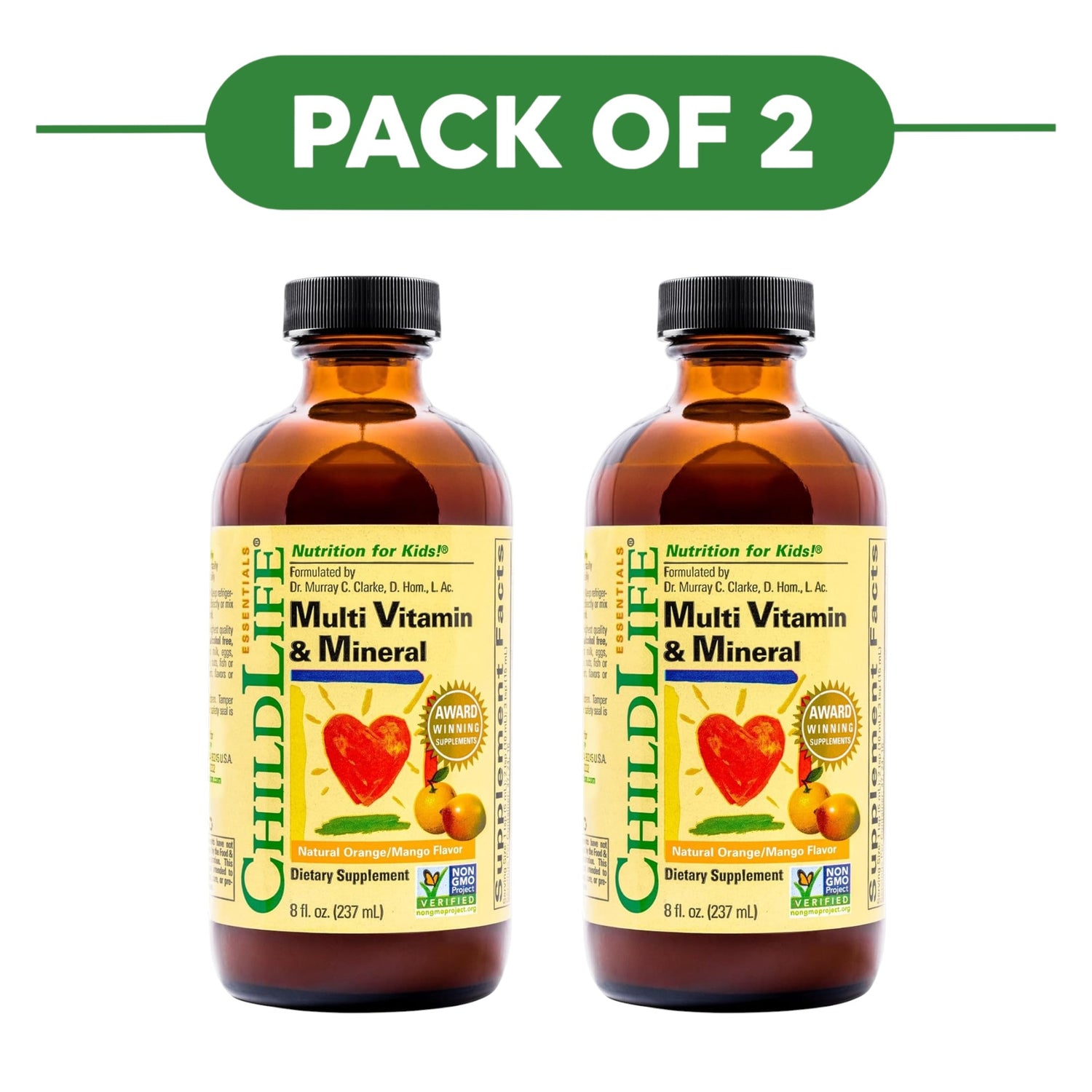 ChildLife Essentials Multi Vitamin & Mineral Orange Mango 237ml Pack of 2