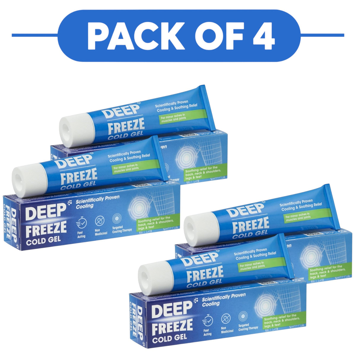Deep Freeze Cooling Gel Non-Medicinal 35g Pack of 4