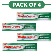 Dentu-Creme Fresh Mint Denture Cleansing Paste 75ml Pack of 4