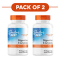 Doctor's Best Digestive Enzymes 90 Veggie Capsules Pack of 2