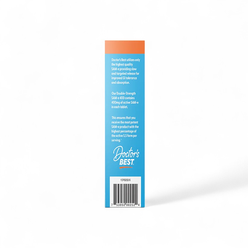 Doctor's Best SAM-e, Double-Strength, 400 mg per Serving, 60 Enteric Coated Tablets