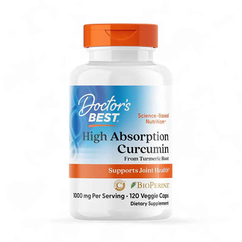 Doctor's Best High Absorption Curcumin – 1000mg, 120 Veggie Capsules