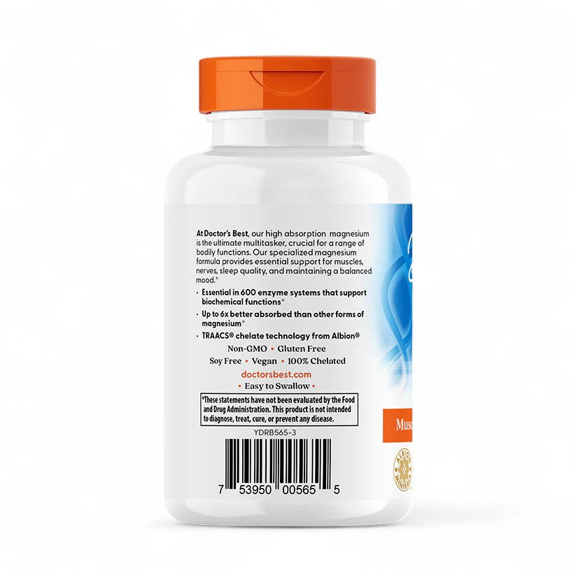 Doctor's Best High Absorption Magnesium – 105mg, 120 Veggie Capsules