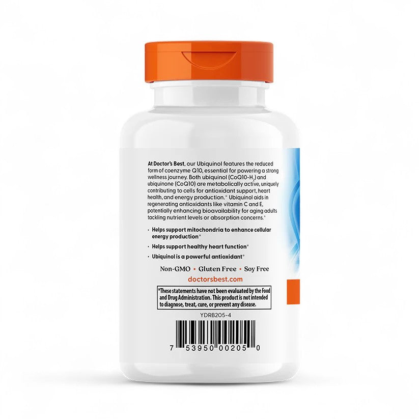 Doctor's Best Ubiquinol – 100mg, 60 Softgels