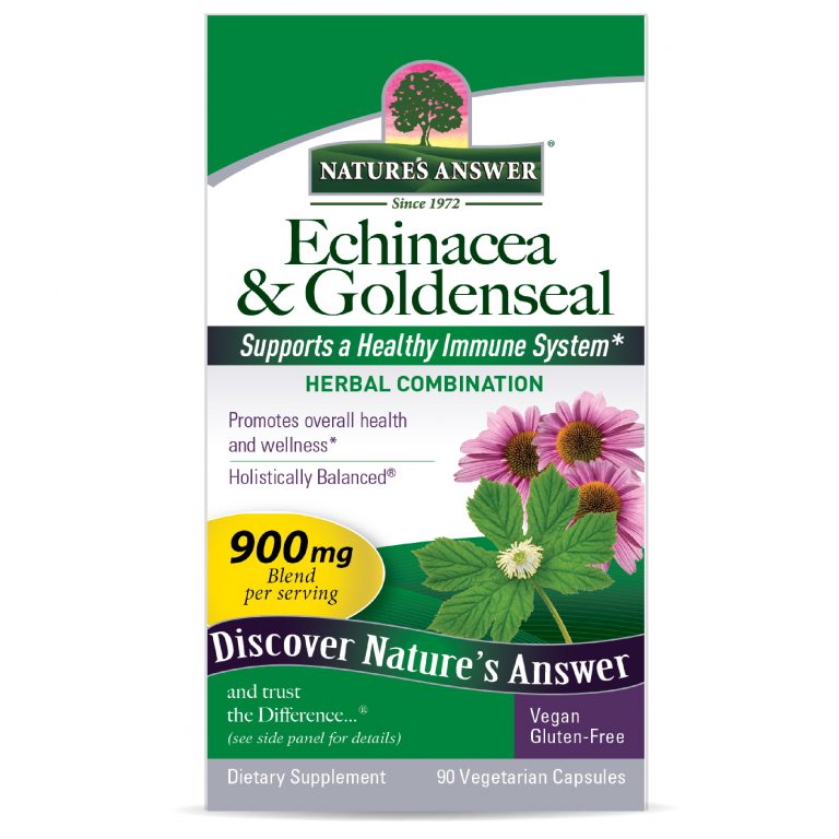 Nature’s Answer Echinacea & Goldenseal – 900 mg, 90 Vegan Capsules