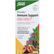 Floradix Liquid Immune Support box, vitamin and mineral formula, 250ml.